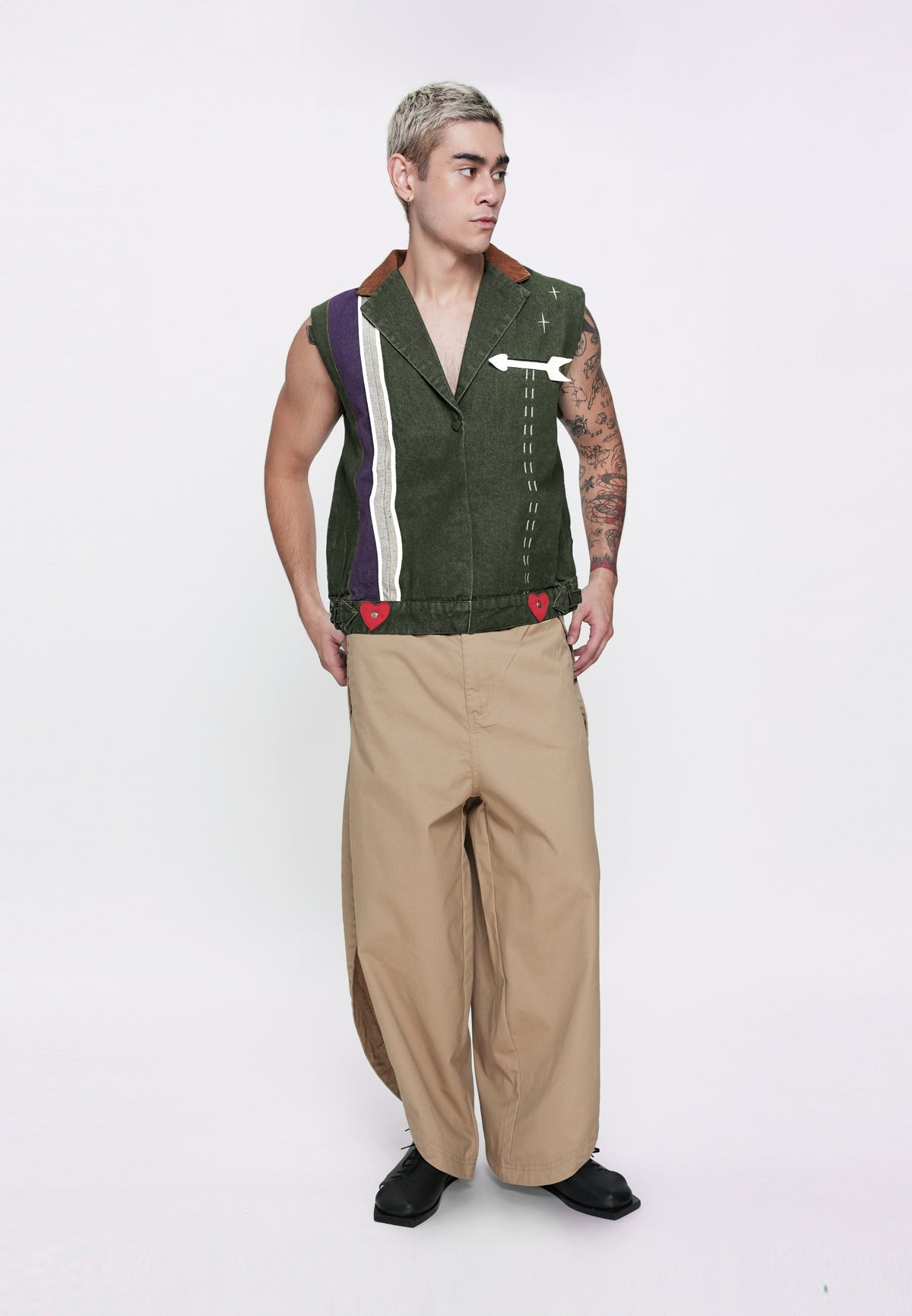 Plains & Prints x Randolf Cupid Sleeveless Vest Top (Green)