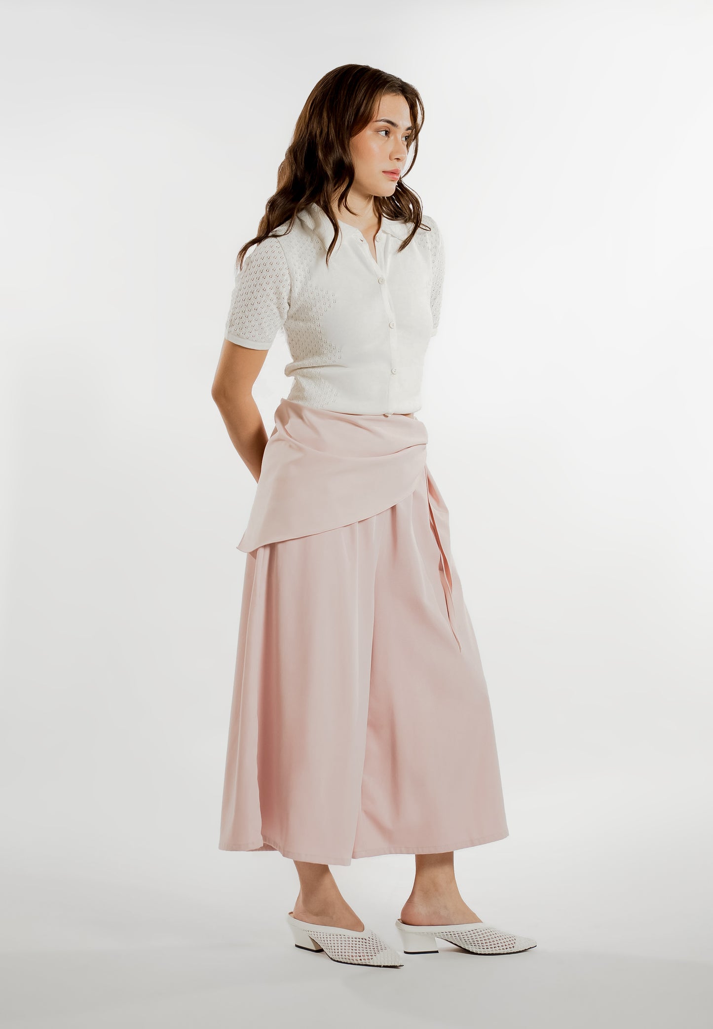 Ezri Culottes  W/ Sash (Blush)