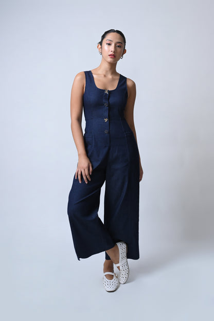 Fitch Sleeveless Pantsuit  (Chambray)