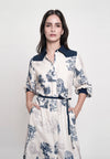 Greece Long Sleeve Dress (Printed Taupe)