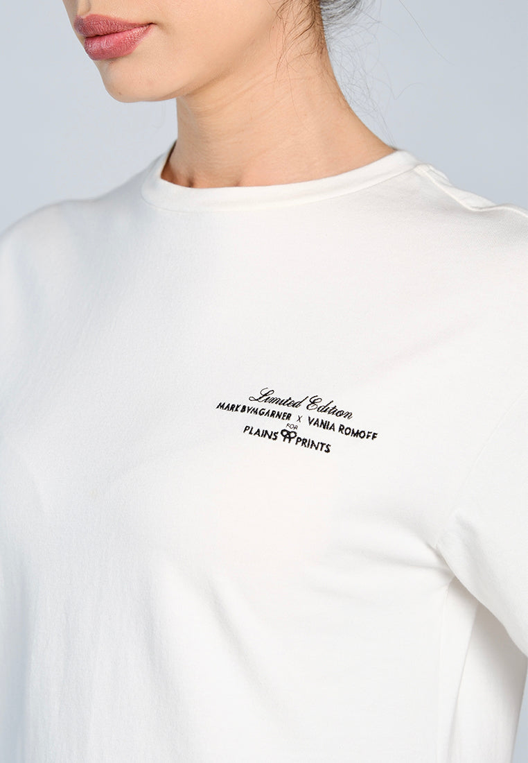 Mark Bumgarner X Vania Romoff For Plains & Prints Limited Edition Tee Top (Off-white)