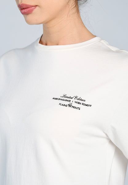 Mark Bumgarner X Vania Romoff For Plains & Prints Limited Edition Tee Top (Off-white)
