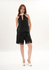Archetype Refined Lucent Sleeveless Top (White/Black)