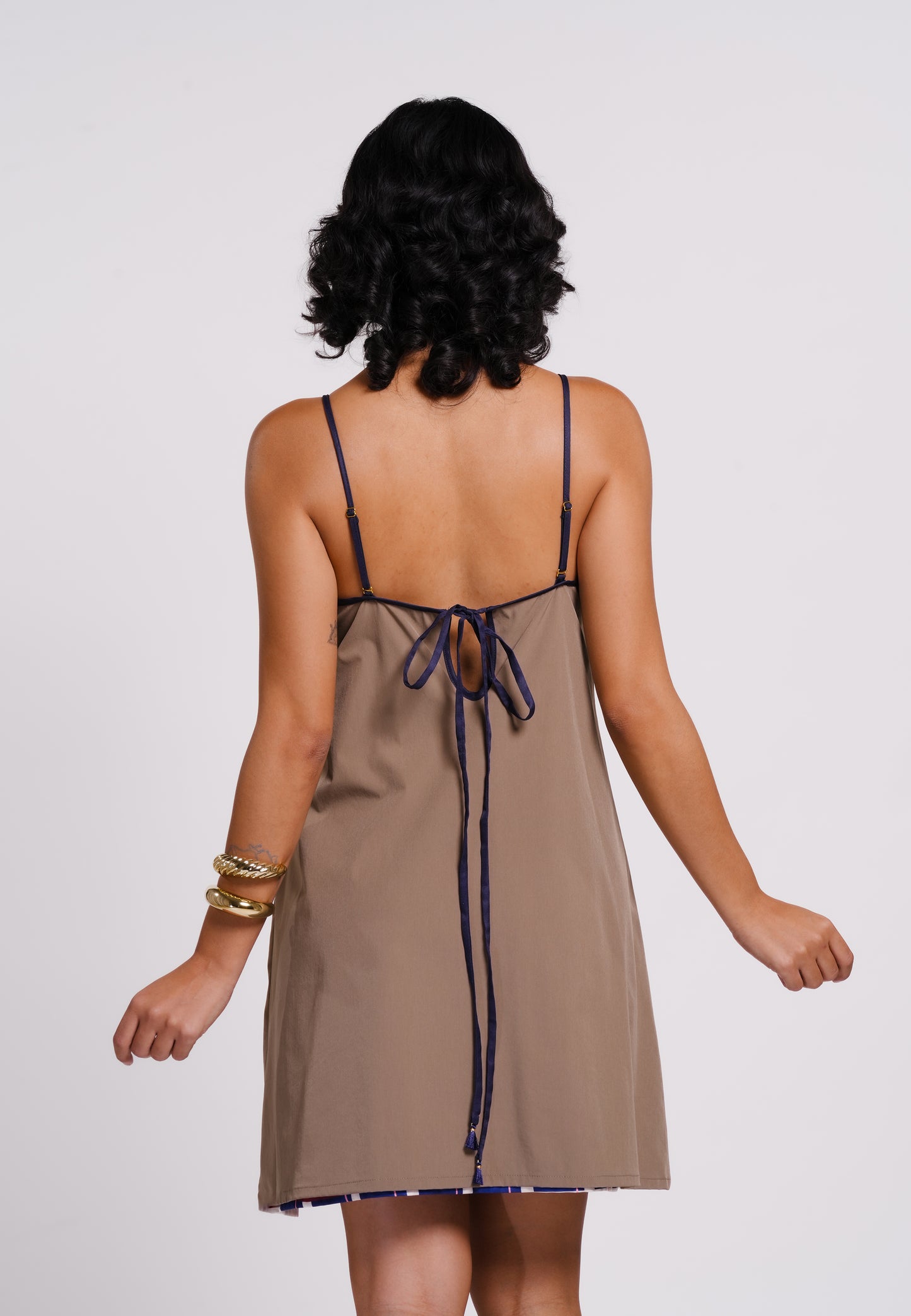 Archetype Summer Essentials Lucky Reversible Sleeveless Dress (Printed Brown)