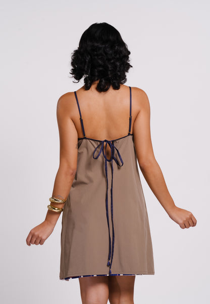 Archetype Summer Essentials Lucky Reversible Sleeveless Dress (Printed Brown)