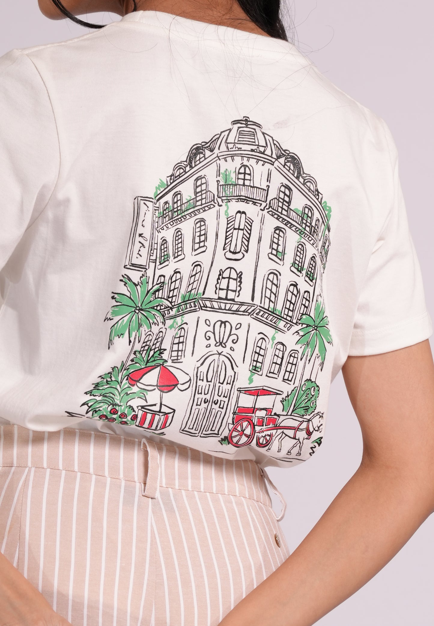 Summer Tees 2026 Odesa Short Sleeve Shirt Top(White)