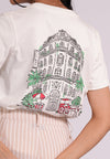 Summer Tees 2026 Odesa Short Sleeve Shirt Top(White)