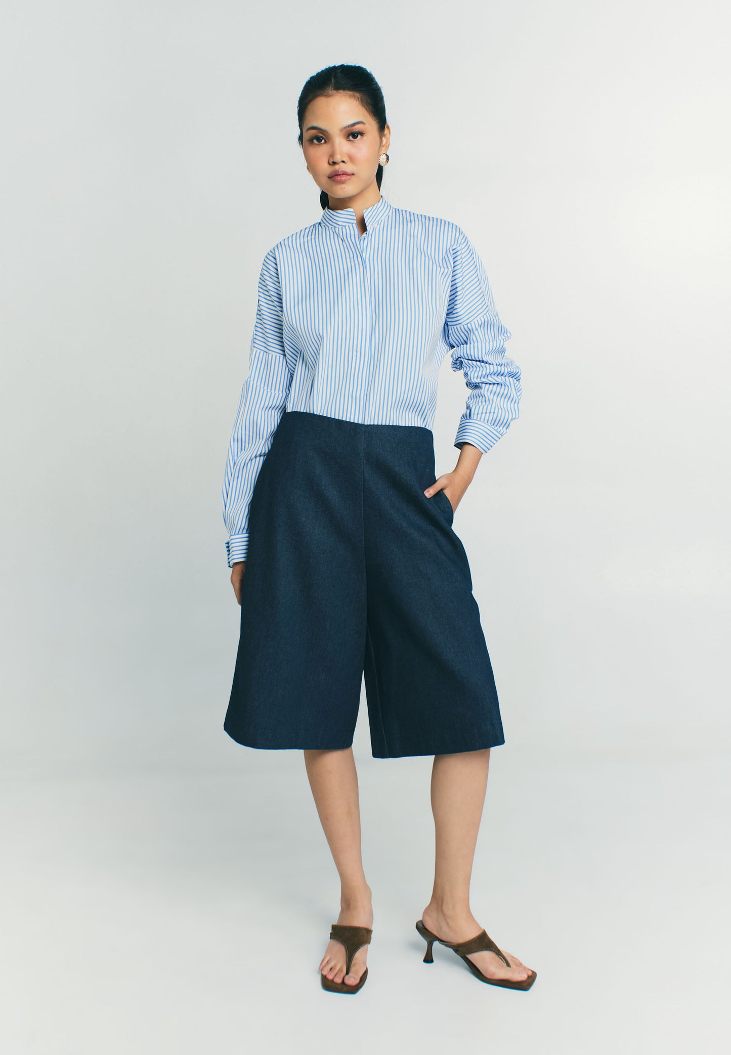 RAF Pear Long Sleeve W/ Belt (Blue )