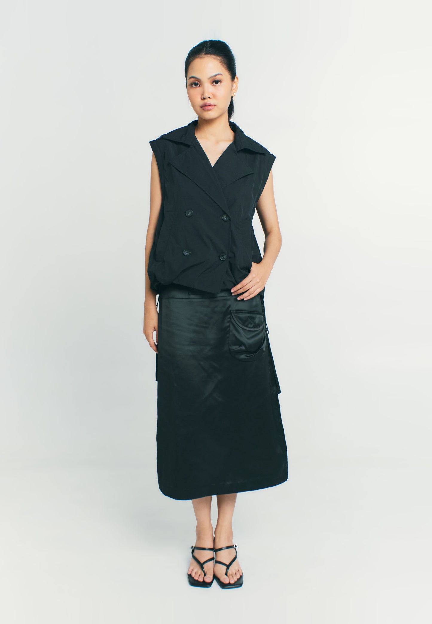 RAF Quiver Long Sleeve Jacket 2 Way  (Black)