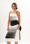 Archetype Refined Raven Multi-Way Sleeveless Dress (Printed White)