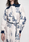 Greece Long Sleeve Dress (Printed Taupe)