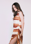 Camp Drysdale Sleeveless Dress W/ Inner (Striped Beige)