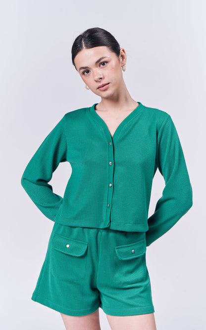 Almare Ablair Long Sleeve Top (Green)