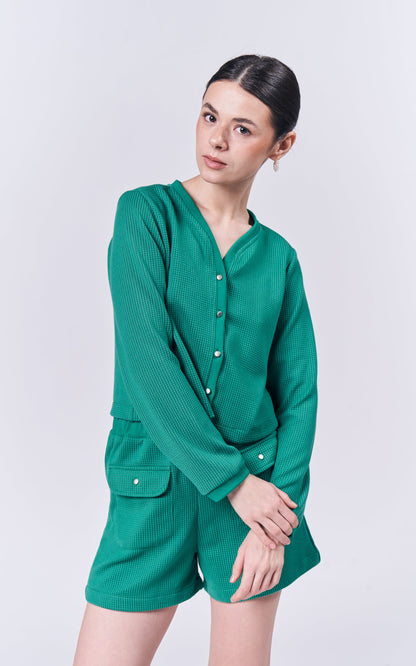 Almare Ablair Long Sleeve Top (Green)