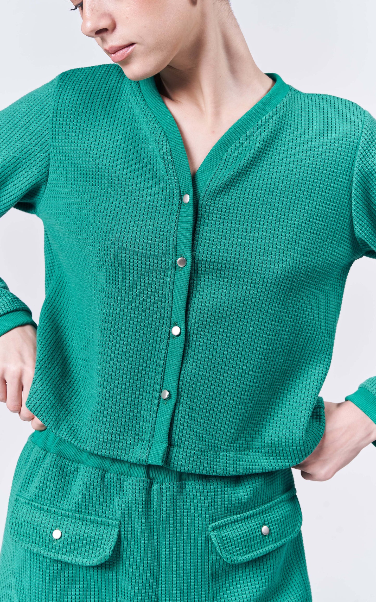 Almare Ablair Long Sleeve Top (Green)