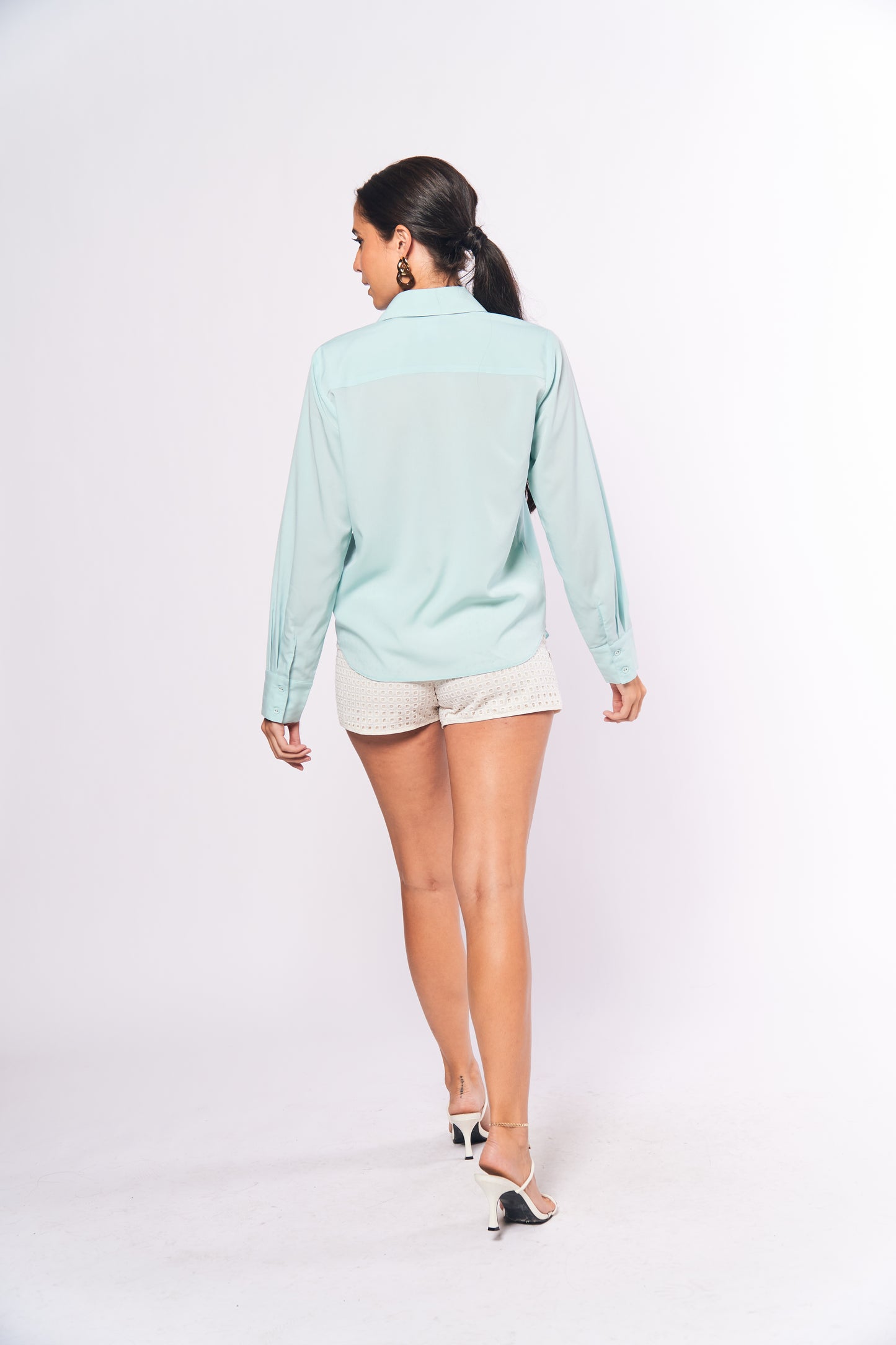 Monochromatic Adara Long Sleeve Top (Light Blue)