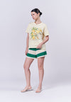 Almare Adriah Shorts (Green/Cream)