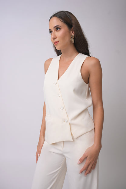 Akhi Sleeveless Top (Beige)