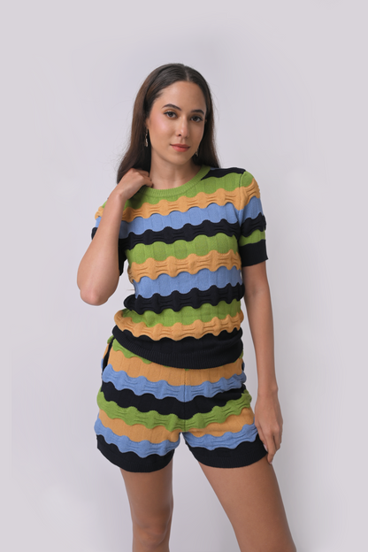 Alane Short Sleeve Top (Multi)