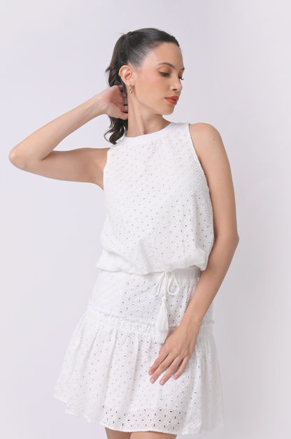 Alona Sleeveless Top (White)