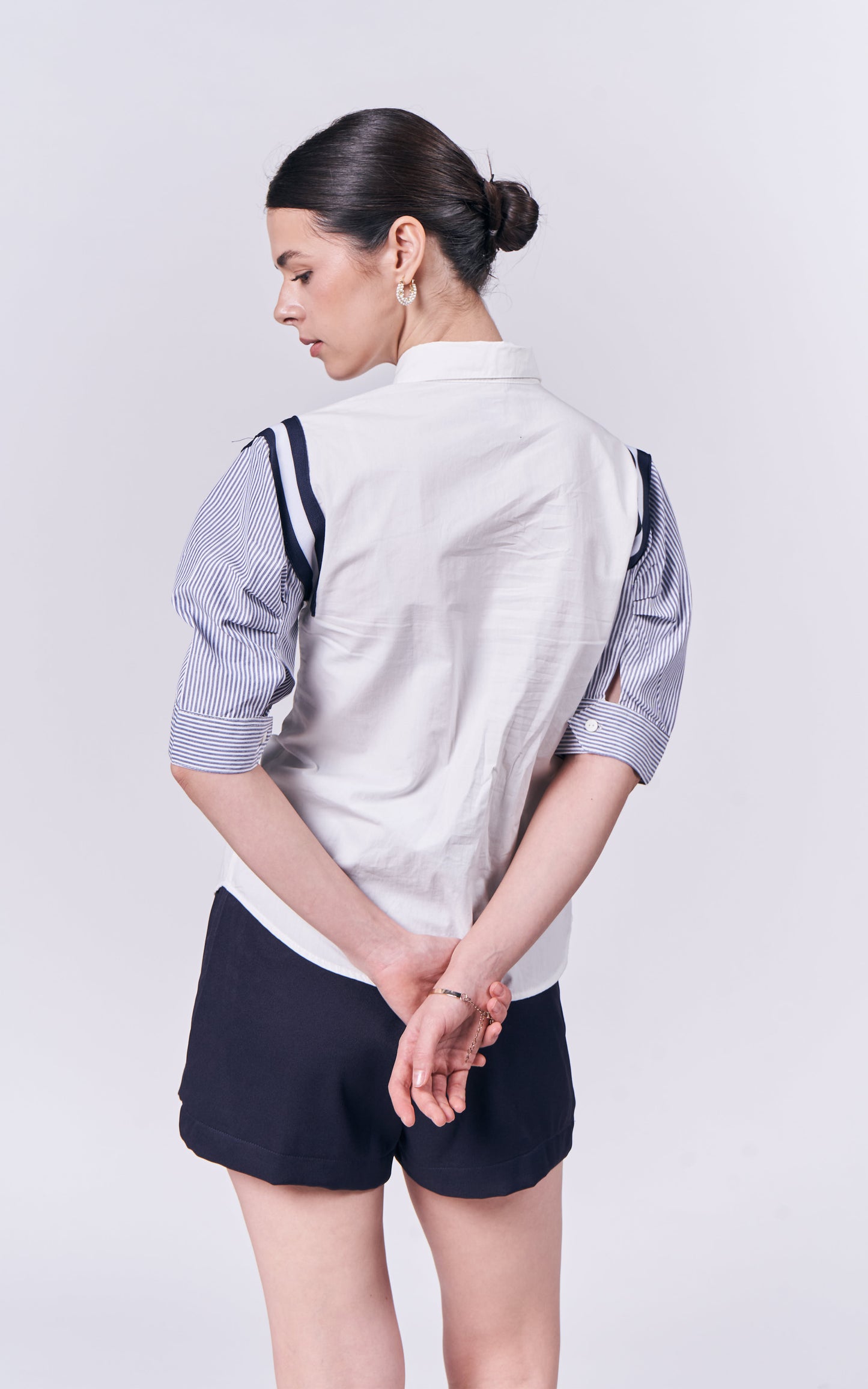 Almare Alviana Quarter Sleeve Top (Offwhite)