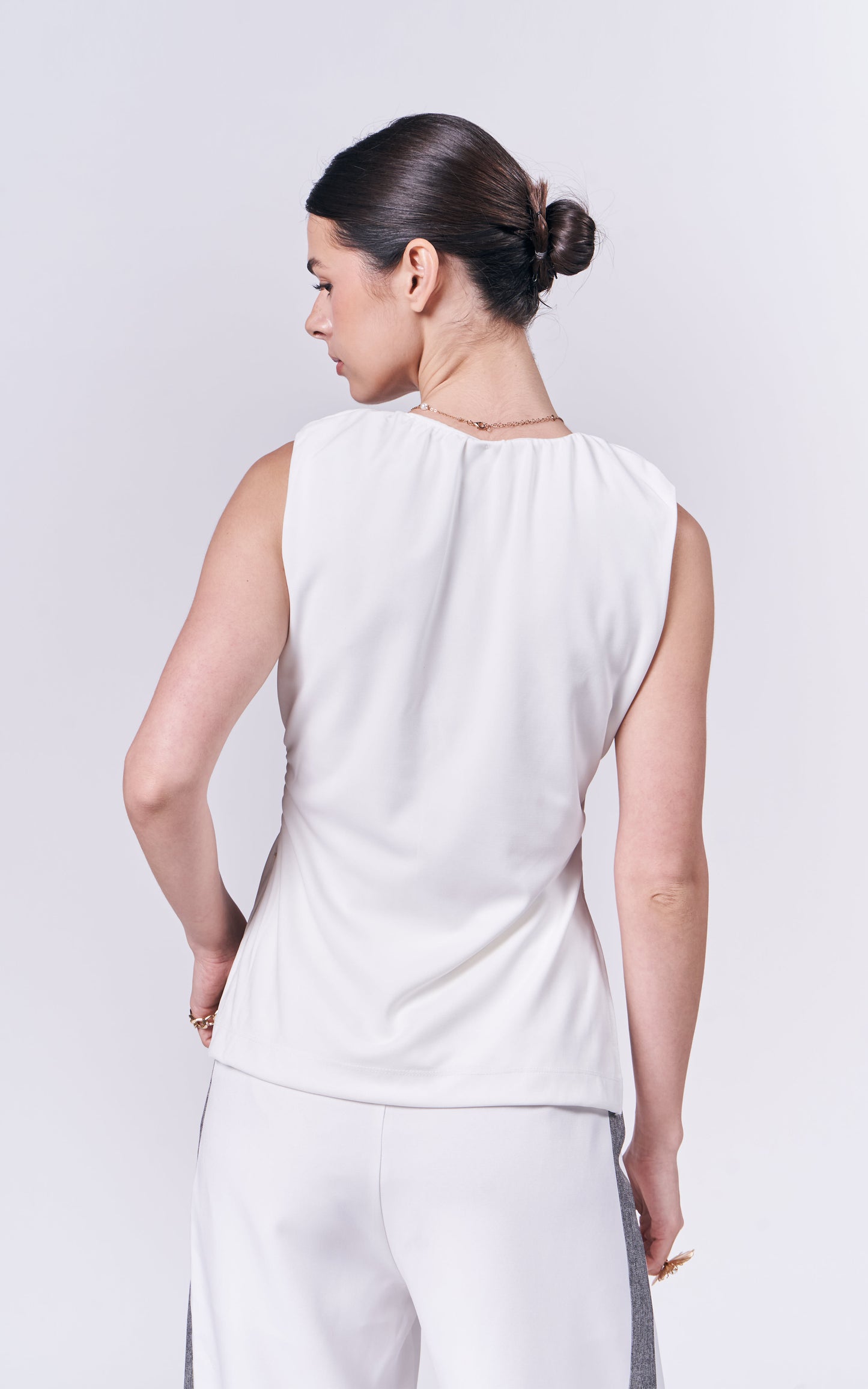 Almare Amberley Sleeveless Top (Offwhite)