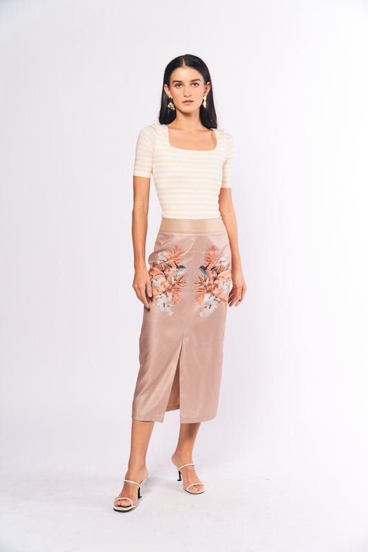 Monochromatic Abriella Skirt (Khaki)