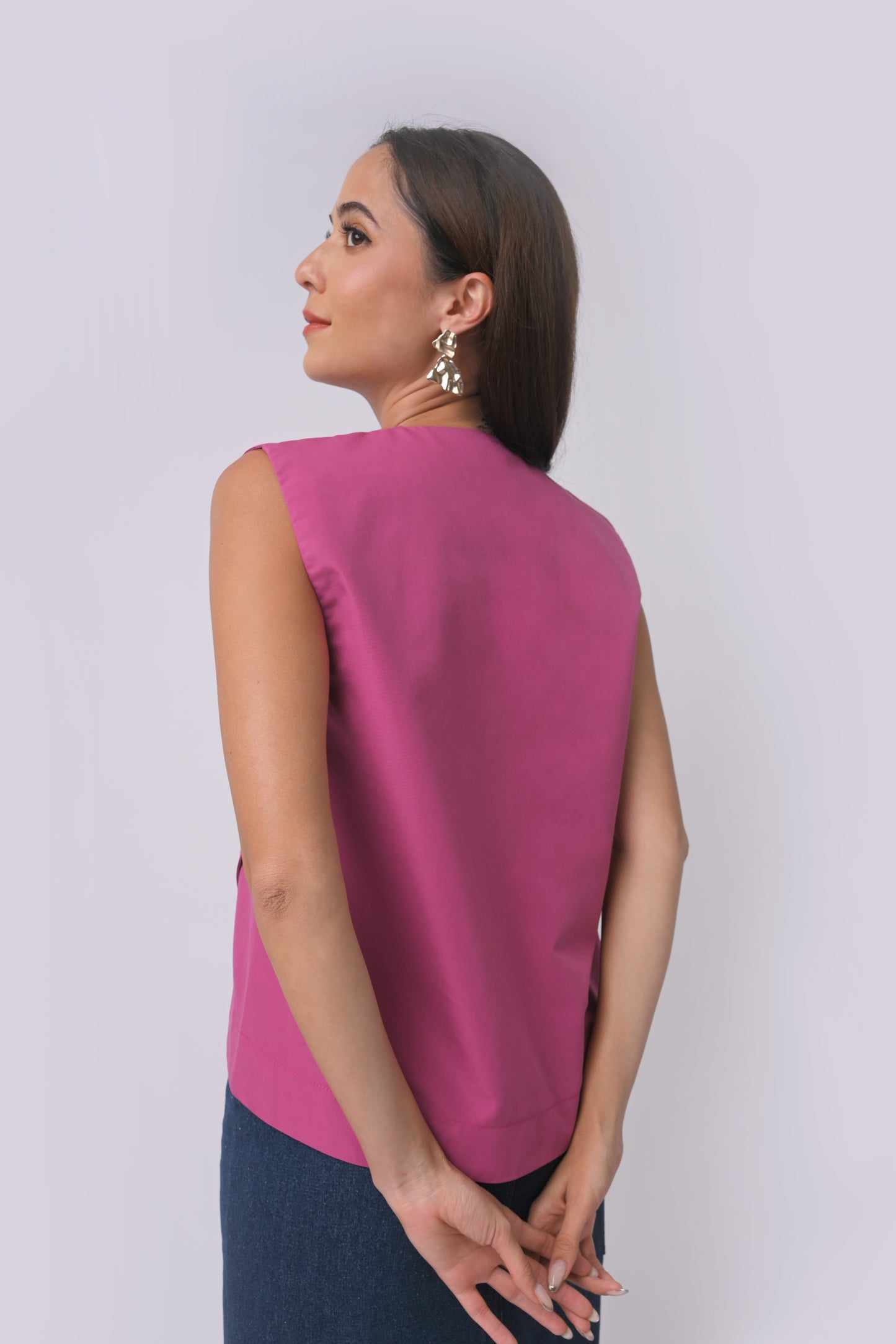 Arley Sleeveless (Scs) Top (Fuschia)