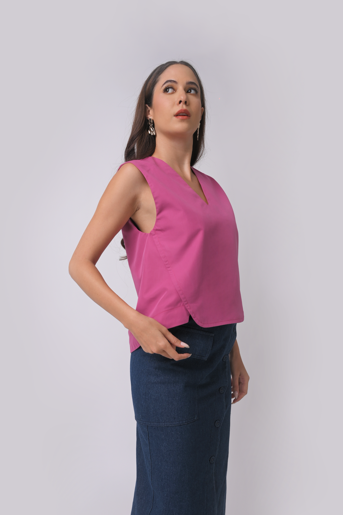 Arley Sleeveless (Scs) Top (Fuschia)