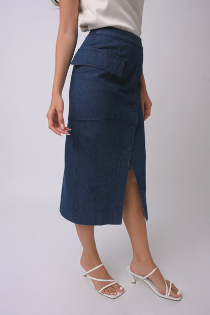 Axton Denim Skirt (Blue)
