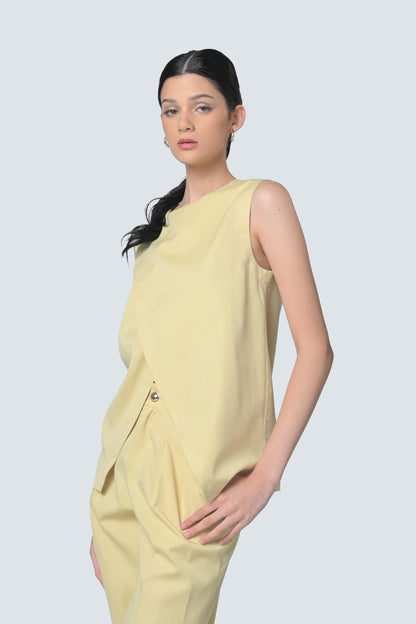 Bowlyn Sleeveless Top (Custard)