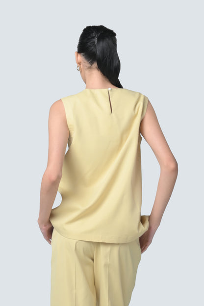 Bowlyn Sleeveless Top (Custard)