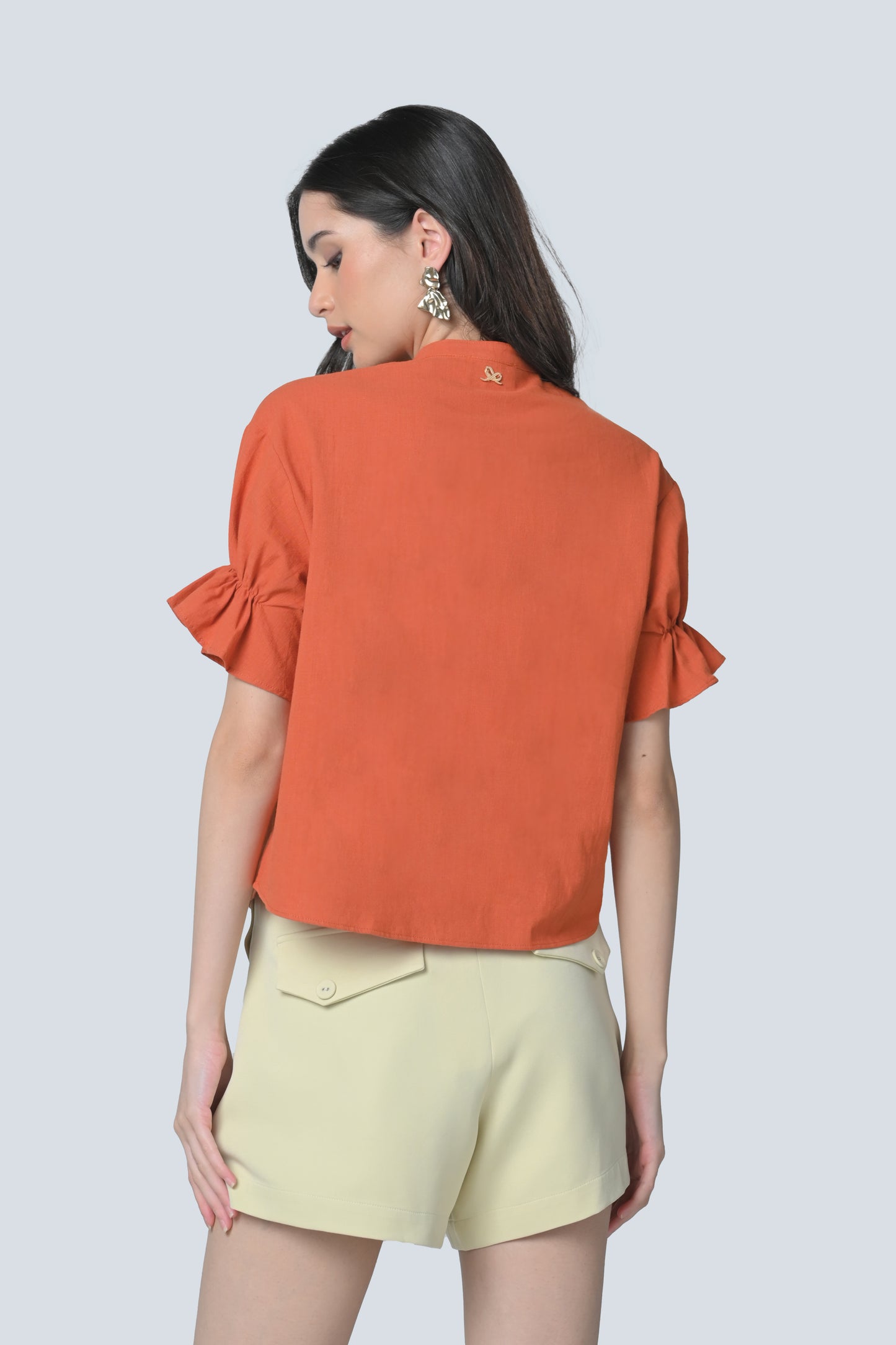 Brenna Short Sleeve Top (Rust)