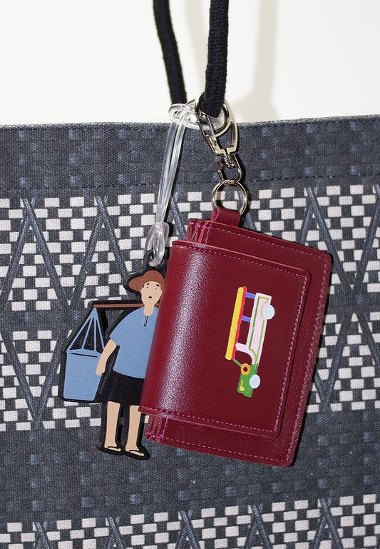 Plains & Prints × Pete Rich Card Wallet (Burgundy)