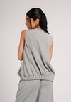 Cabby Sleeveless Top (Gray)