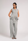 Cabby Sleeveless Top (Gray)