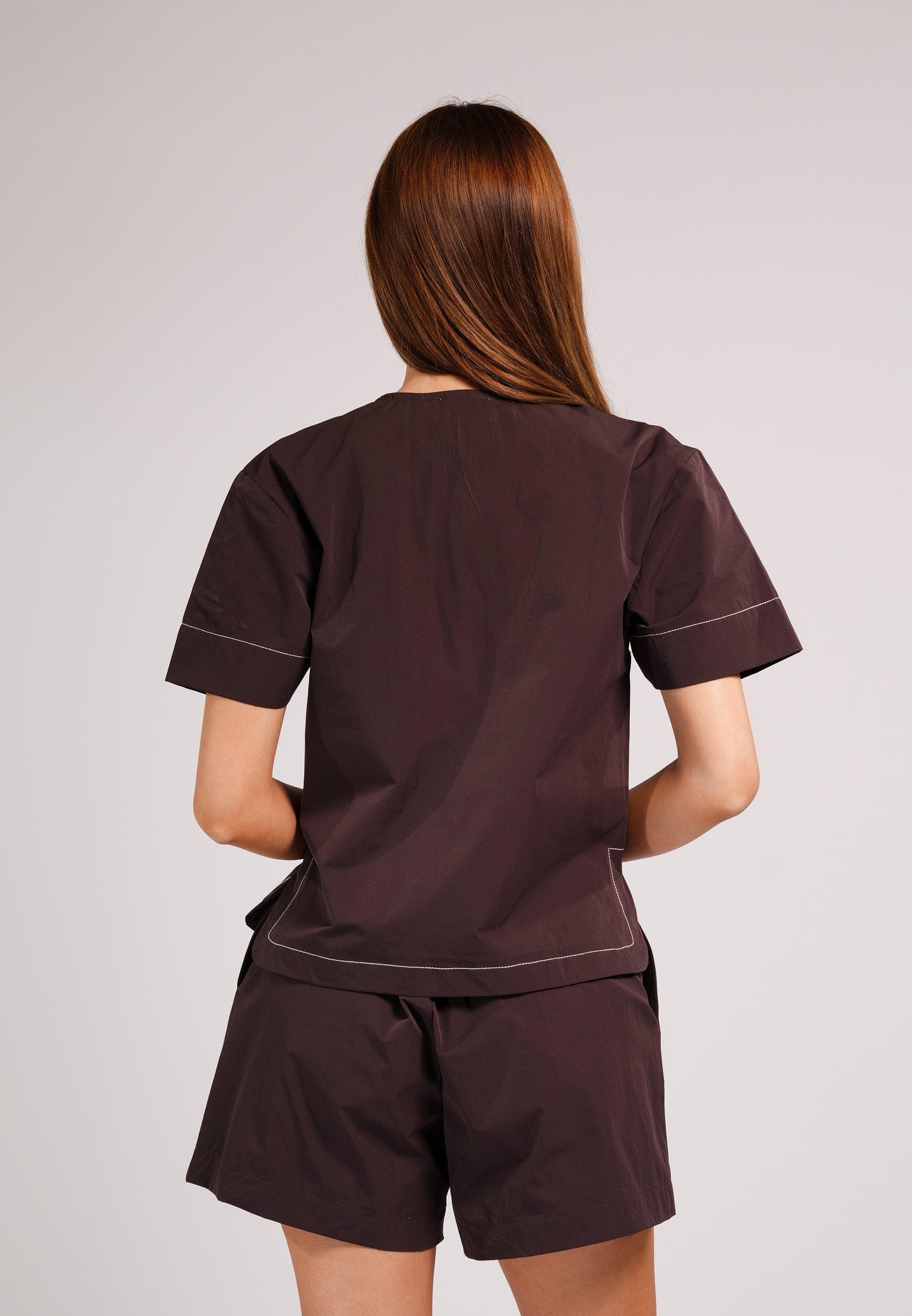 Callow Short Sleeve Top (C.Brown)