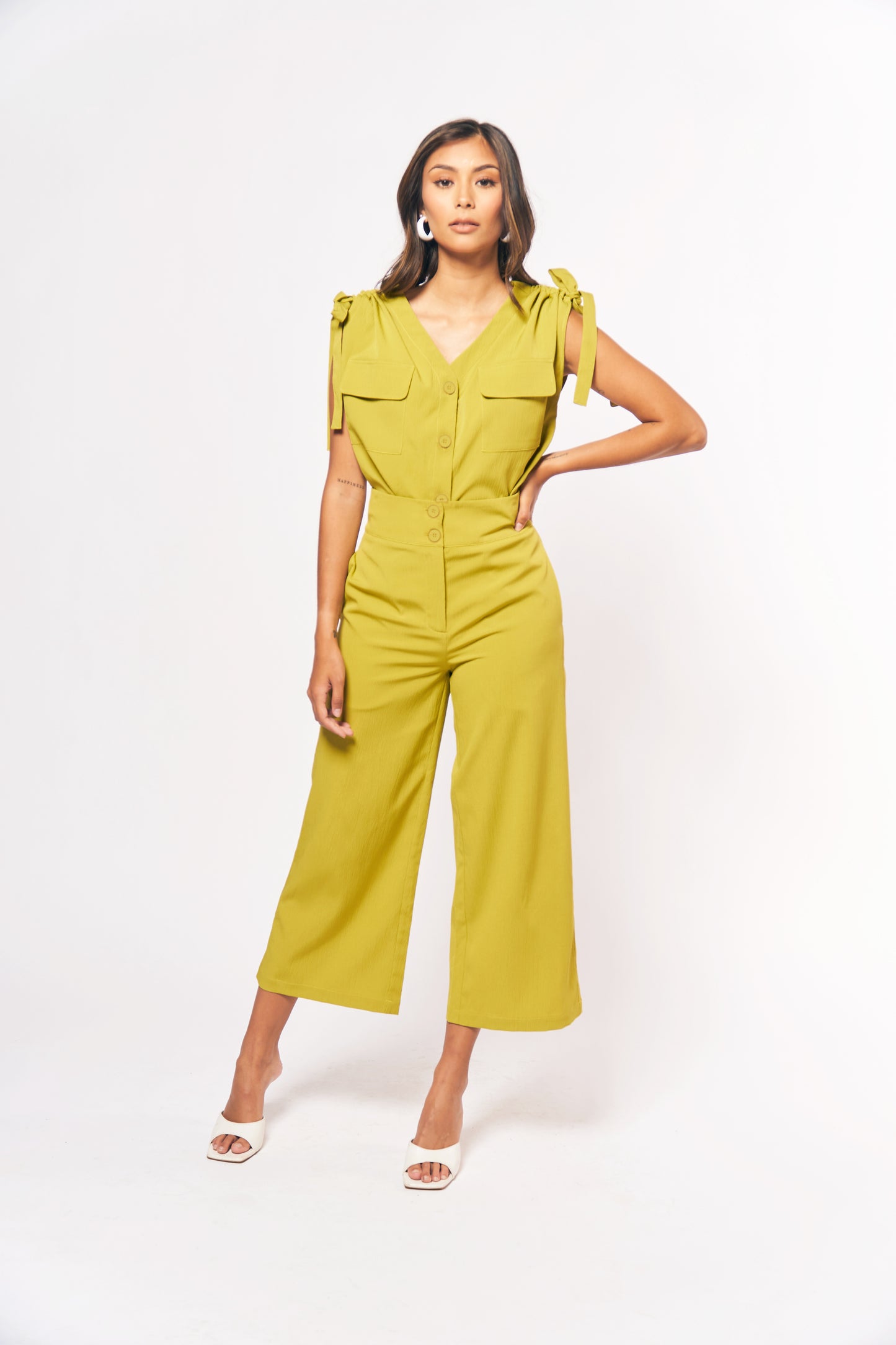 Complementary Candela Short Sleeve Top (Lime)