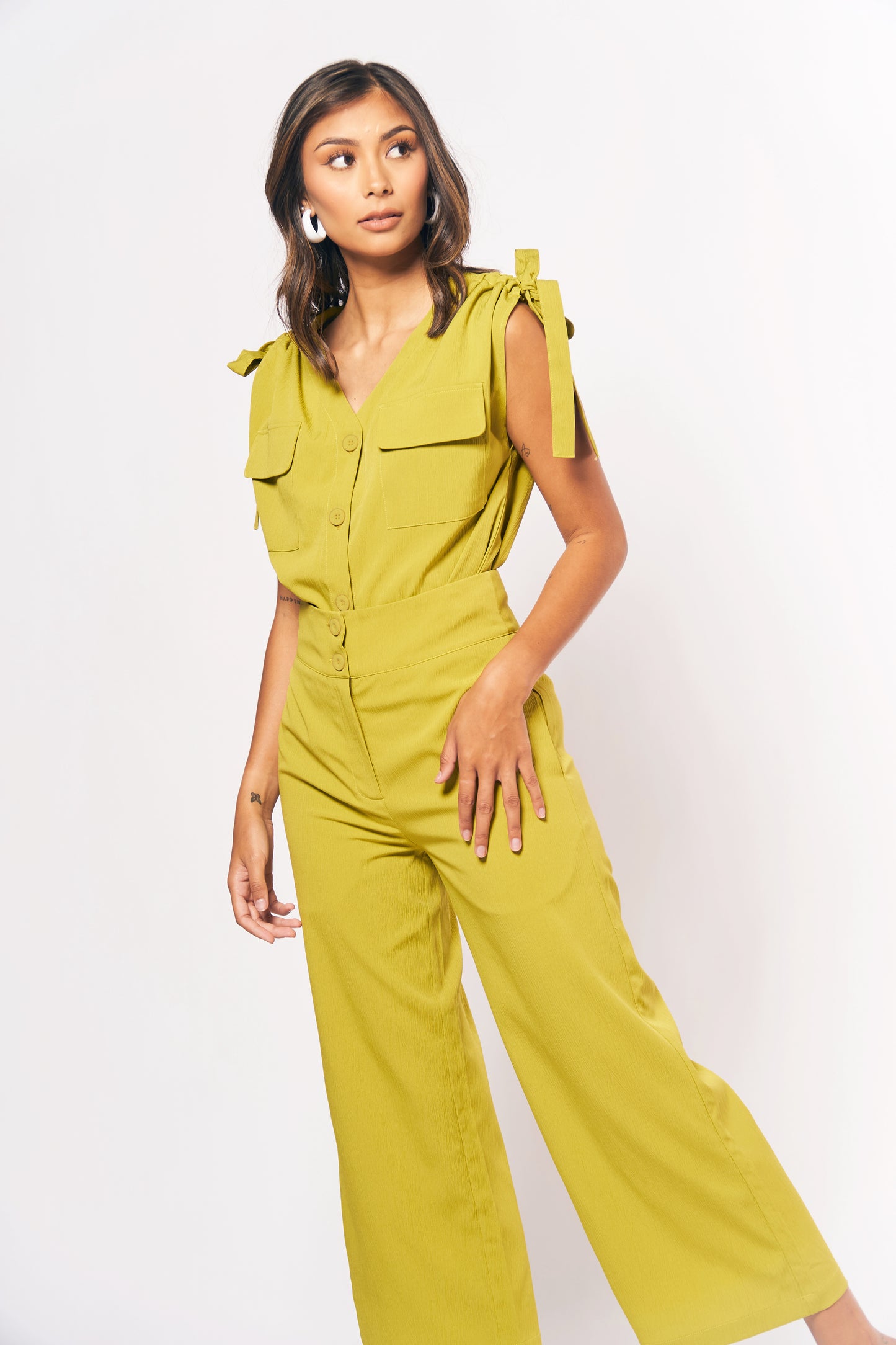 Complementary Candela Short Sleeve Top (Lime)