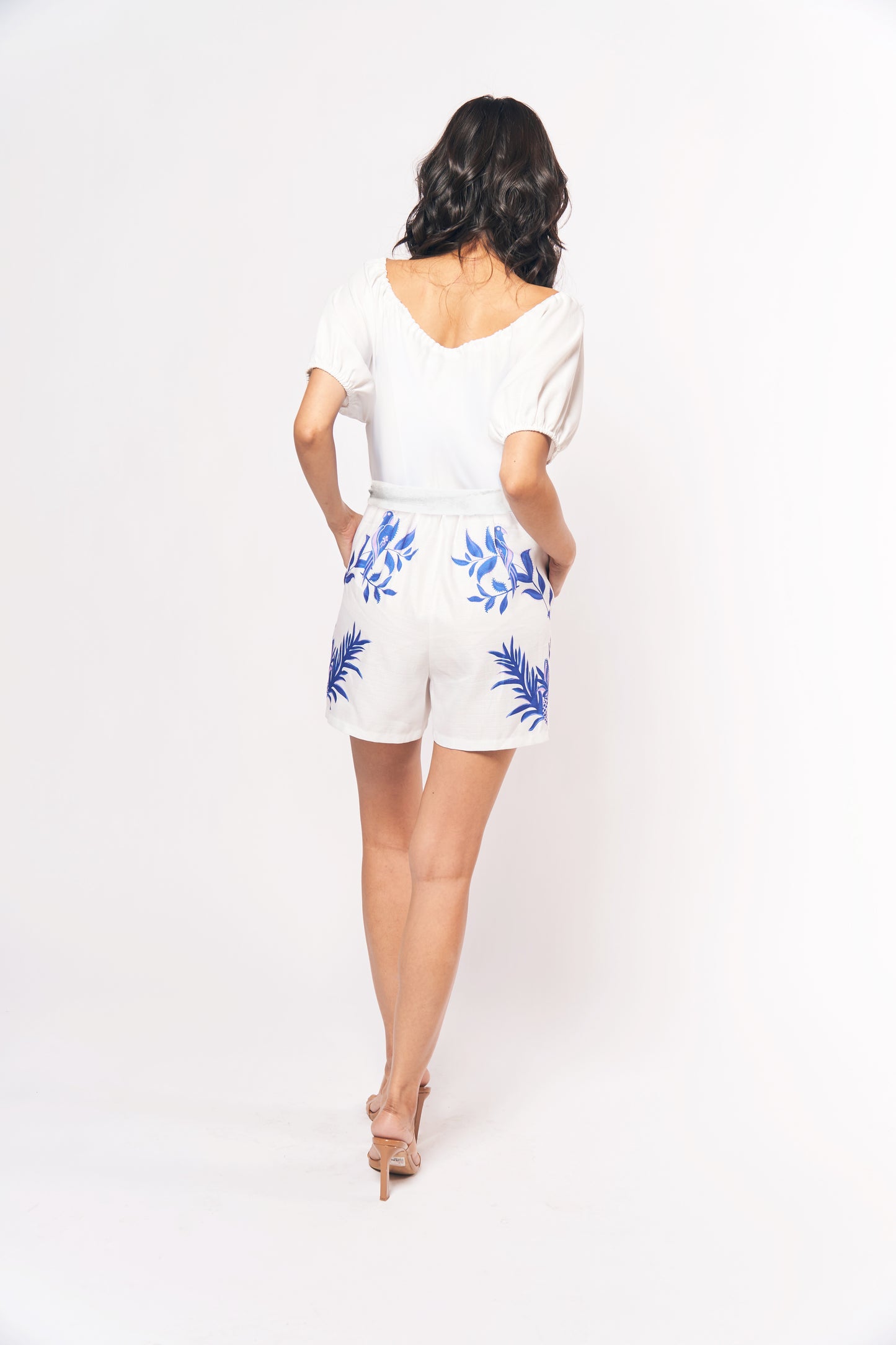 Complementary Carolin Playsuit (White/Blue)