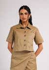 Catacum Short Sleeve Top (Khaki)