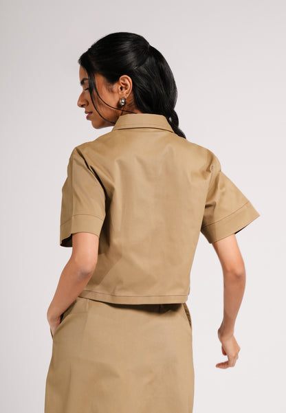 Catacum Short Sleeve Top (Khaki)