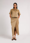 Catacum Short Sleeve Top (Khaki)