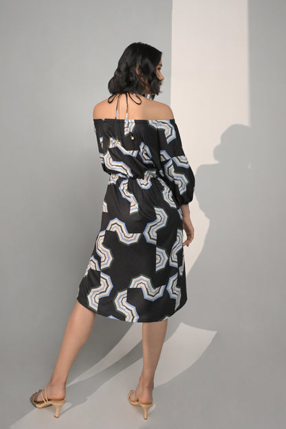 Chance Quarter Sleeve Dress (Multi)