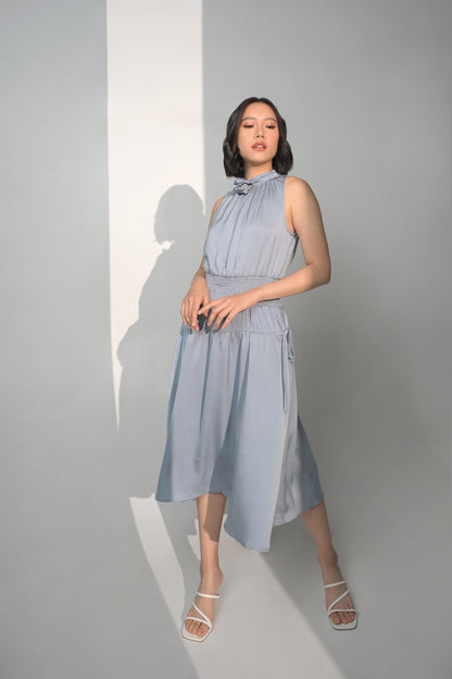 Chloey Sleeveless Dress (Powder Blue)