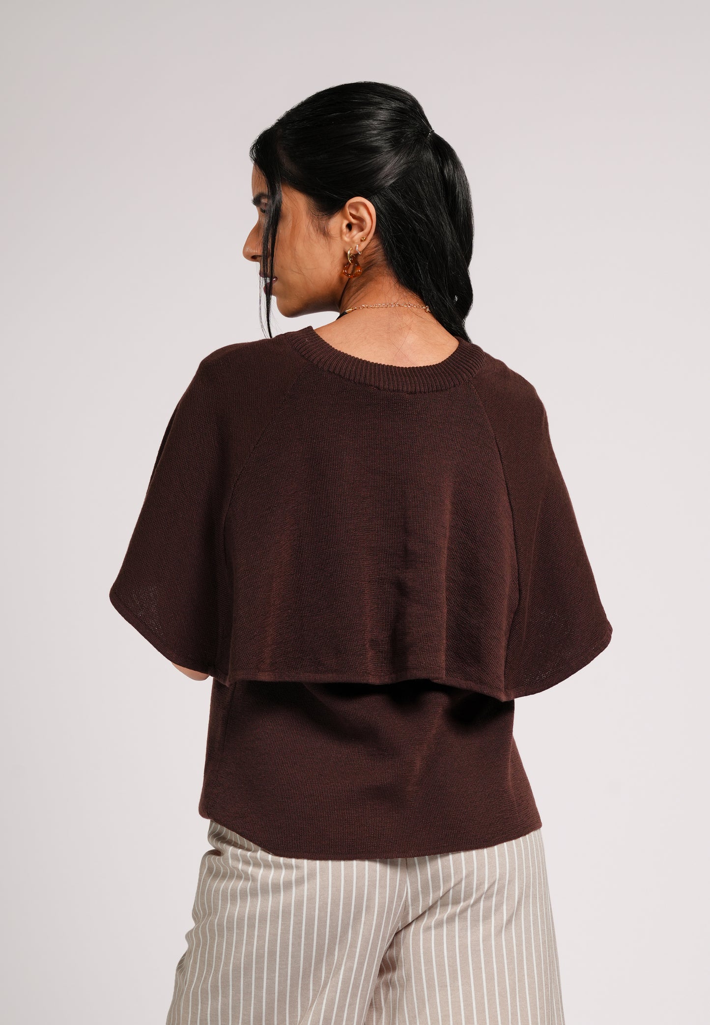 Cielo Short Sleeve Top (Dark Brown)