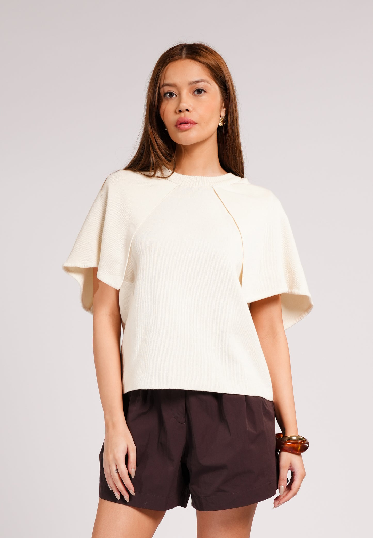 Cielo Short Sleeve Top (Offwhite)