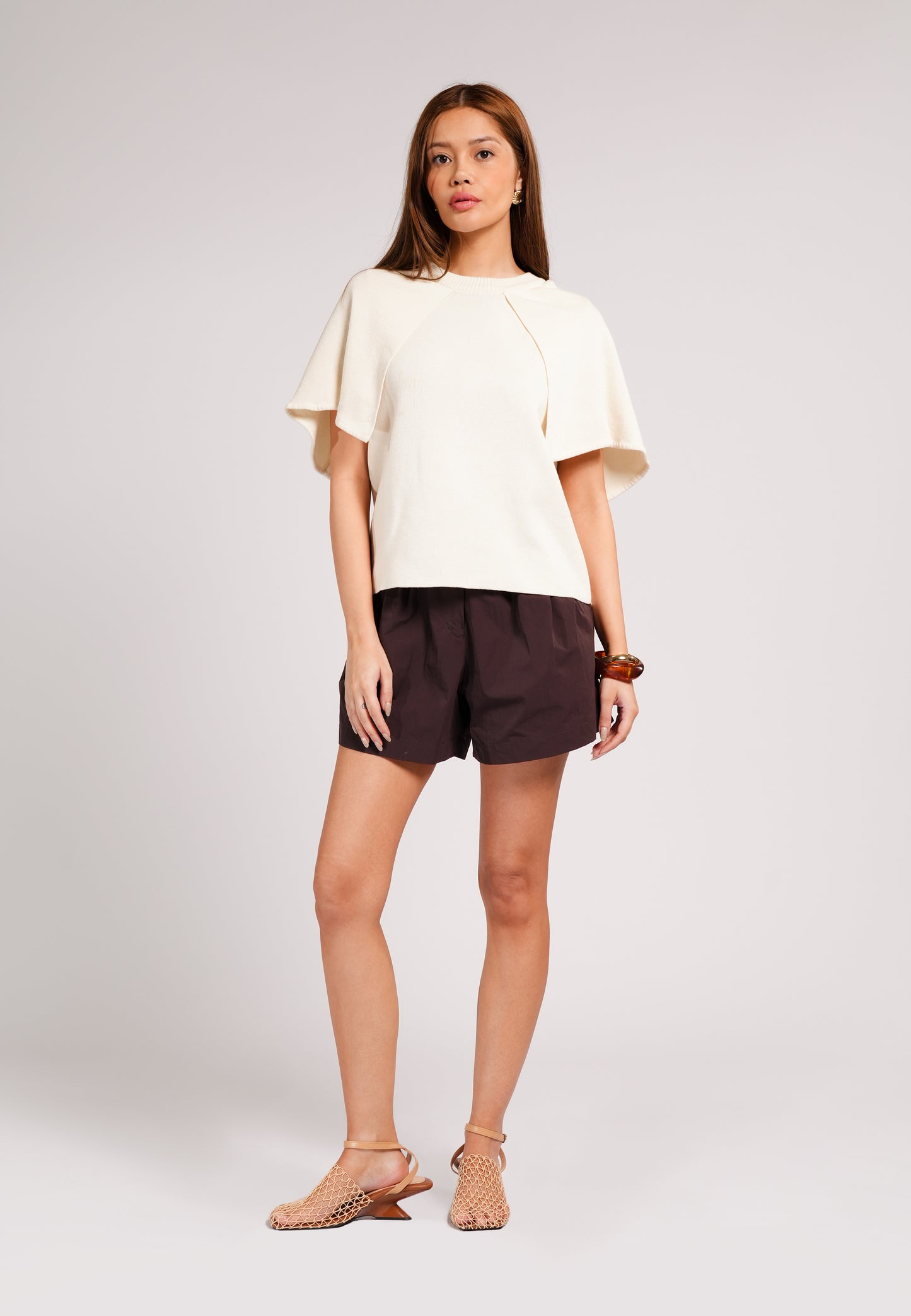 Cielo Short Sleeve Top (Offwhite)