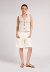 Cokkie Sleeveless Top (Striped Brown)