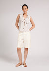 Cokkie Sleeveless Top (Striped Brown)